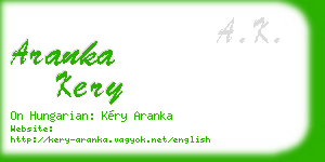 aranka kery business card